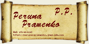 Peruna Pramenko vizit kartica